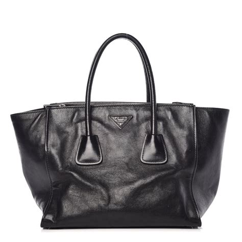 prada glace calf twin pocket tote bag|PRADA Glace Calf Twin Pocket Tote Black .